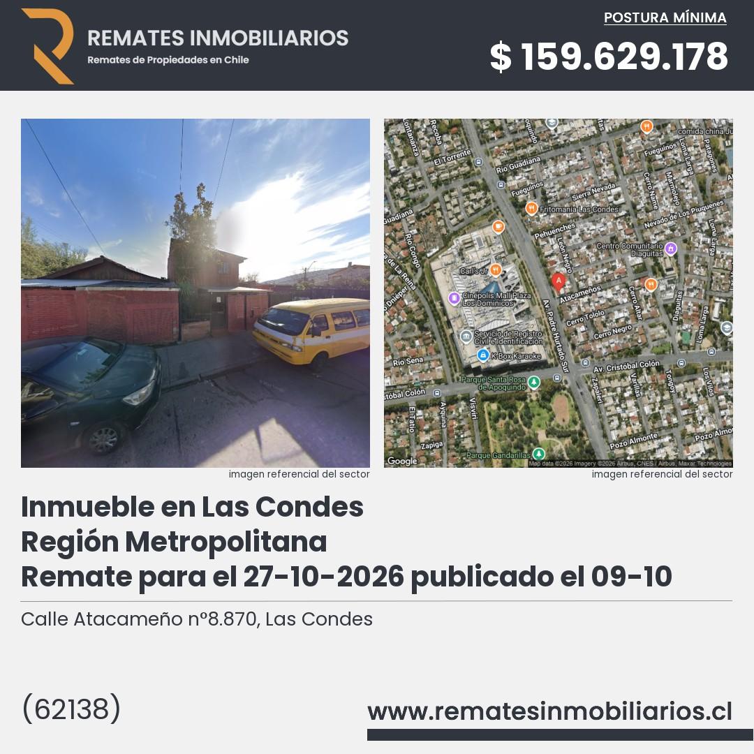 Imagen ficha Calle Atacameño n°8.870, Las Condes