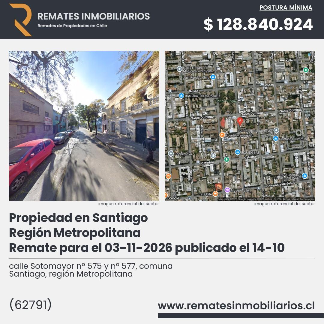 Imagen ficha calle Sotomayor nº 575 y nº 577, comuna Santiago, región Metropolitana