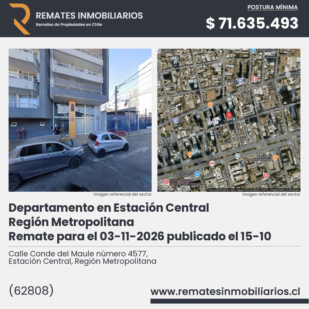 Imagen ficha Calle Conde del Maule número 4577, Estación Central, Región Metropolitana