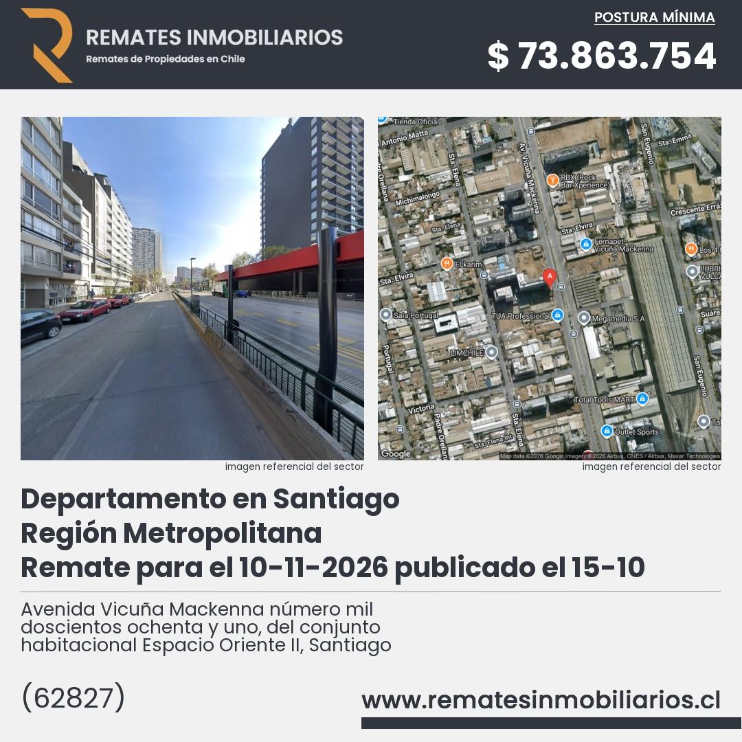 Imagen ficha Avenida Vicuña Mackenna número mil doscientos ochenta y uno, del conjunto habitacional Espacio Oriente II, Santiago