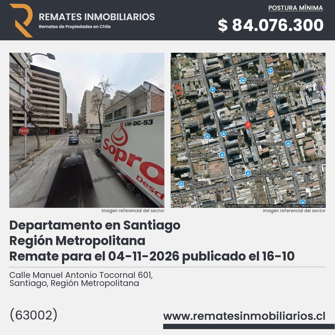 Imagen ficha Calle Manuel Antonio Tocornal 601, Santiago, Región Metropolitana