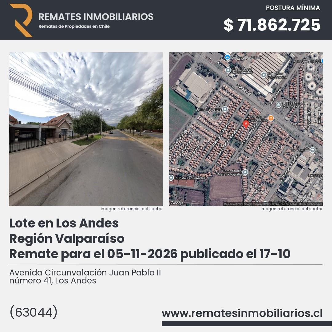 Imagen ficha Avenida Circunvalación Juan Pablo II número 41, Los Andes