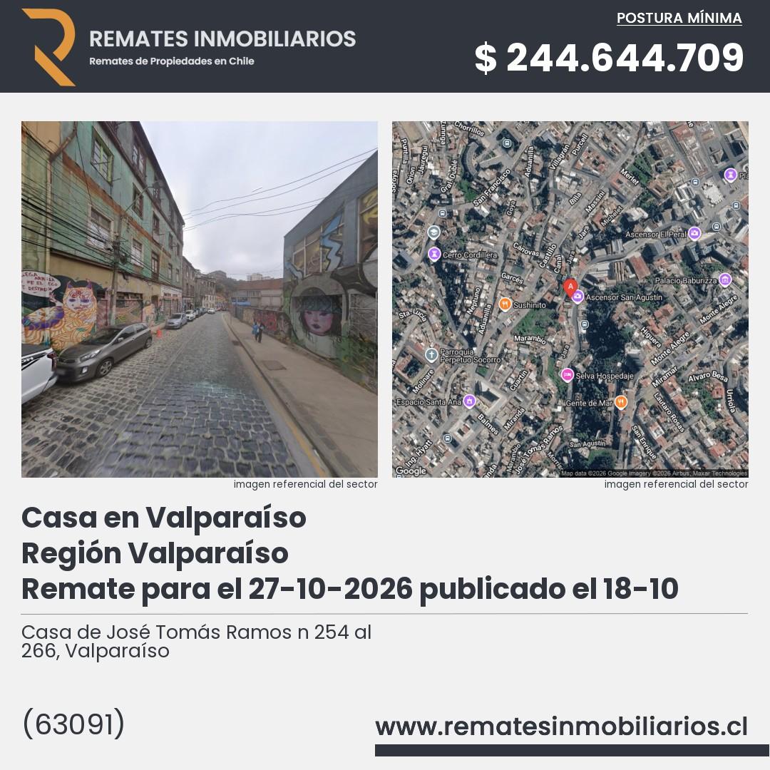 Imagen ficha Casa de José Tomás Ramos n 254 al 266, Valparaíso