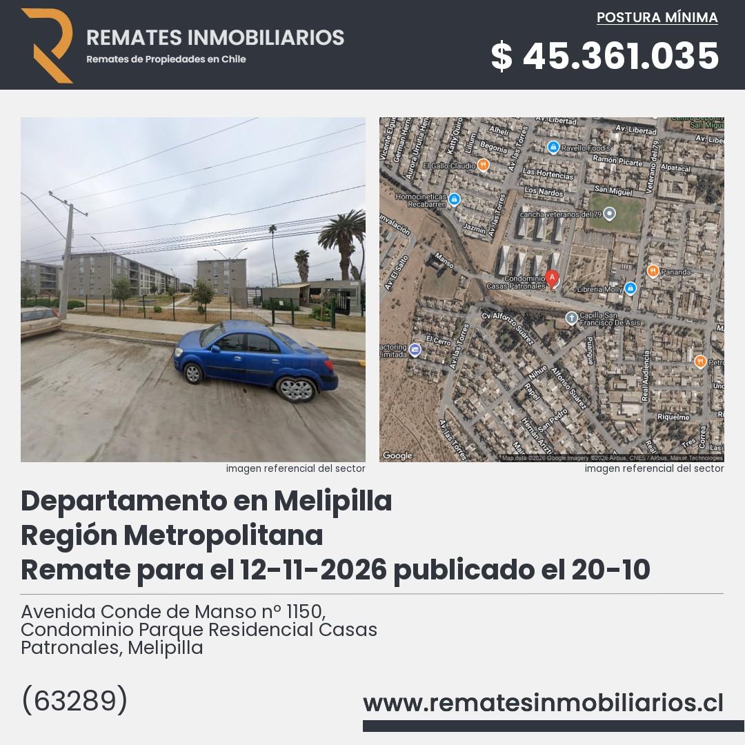 Imagen ficha Avenida Conde de Manso nº 1150, Condominio Parque Residencial Casas Patronales, Melipilla