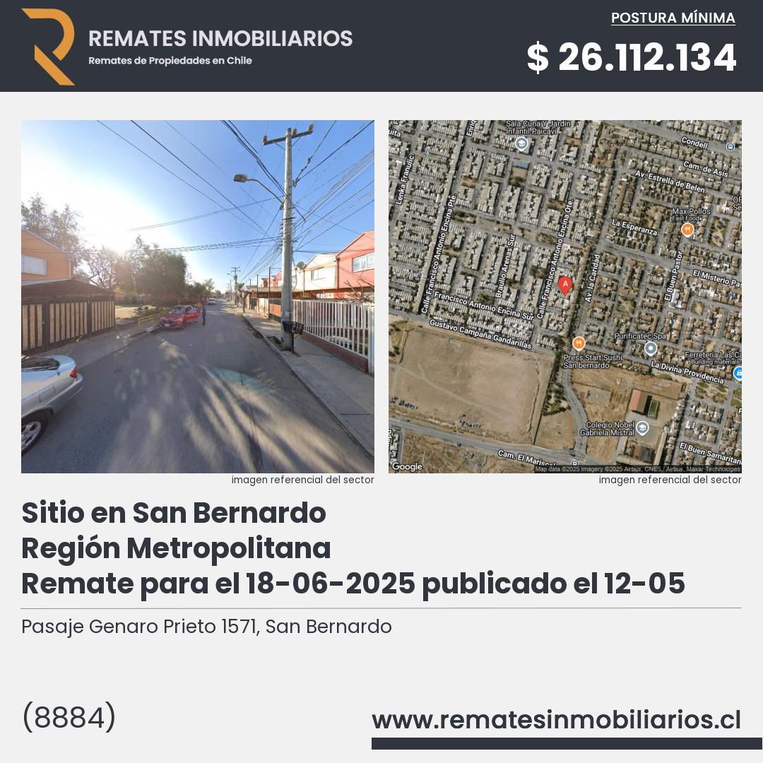 Imagen ficha Pasaje Genaro Prieto 1571, San Bernardo