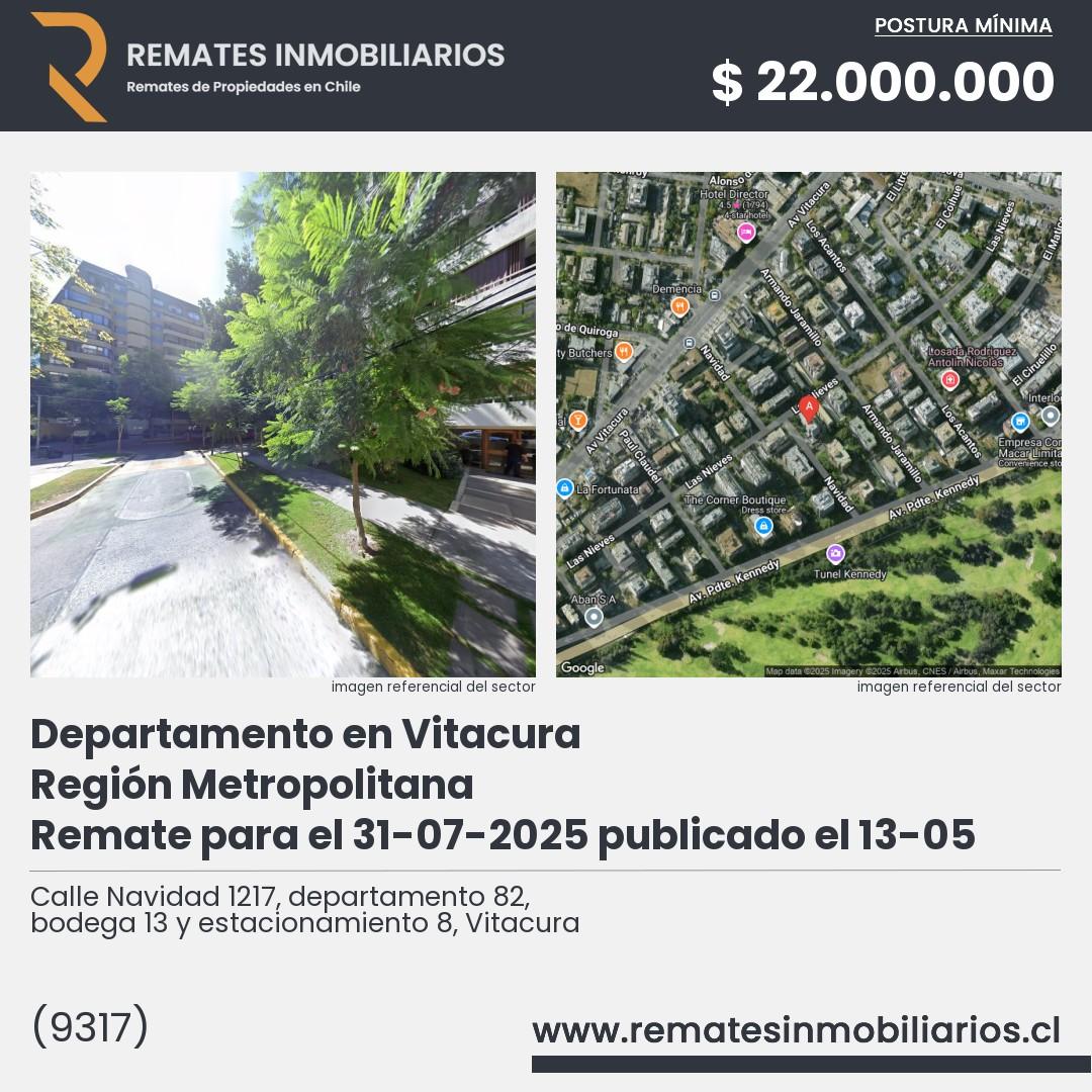 Imagen ficha Calle Navidad 1217, departamento 82, bodega 13 y estacionamiento 8, Vitacura