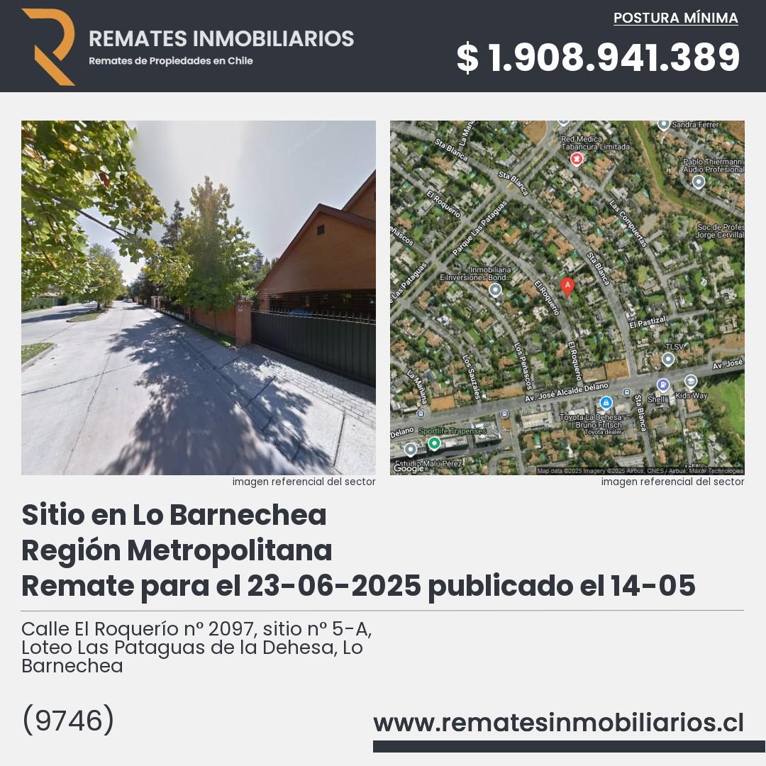 Imagen ficha Calle El Roquerío n° 2097, sitio n° 5-A, Loteo Las Pataguas de la Dehesa, Lo Barnechea