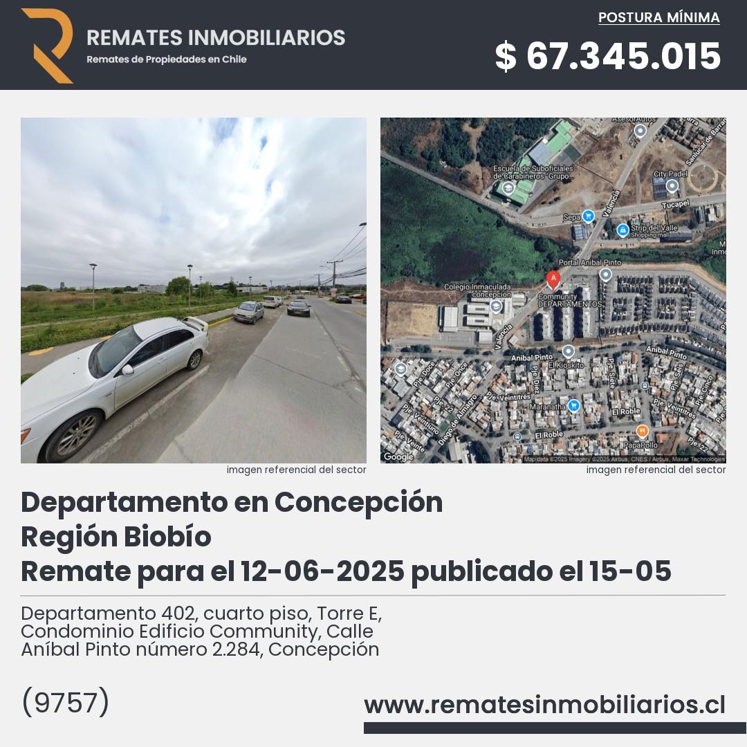 Imagen ficha Departamento 402, cuarto piso, Torre E, Condominio Edificio Community, Calle Aníbal Pinto número 2.284, Concepción