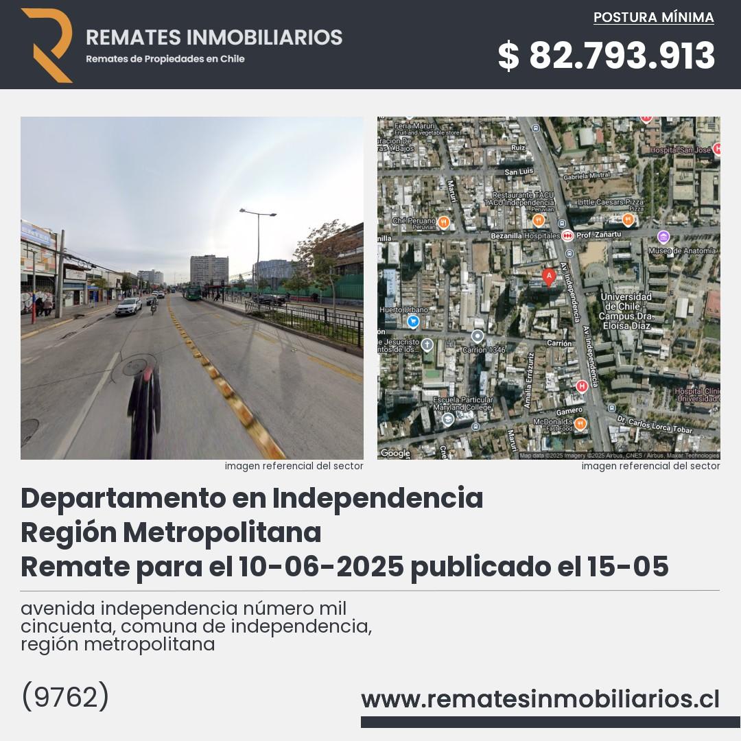 Imagen ficha avenida independencia número mil cincuenta, comuna de independencia, región metropolitana
