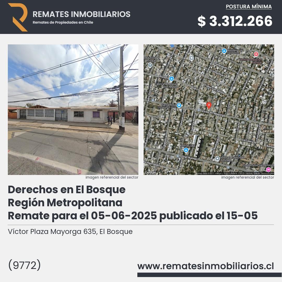 Imagen ficha Víctor Plaza Mayorga 635, El Bosque