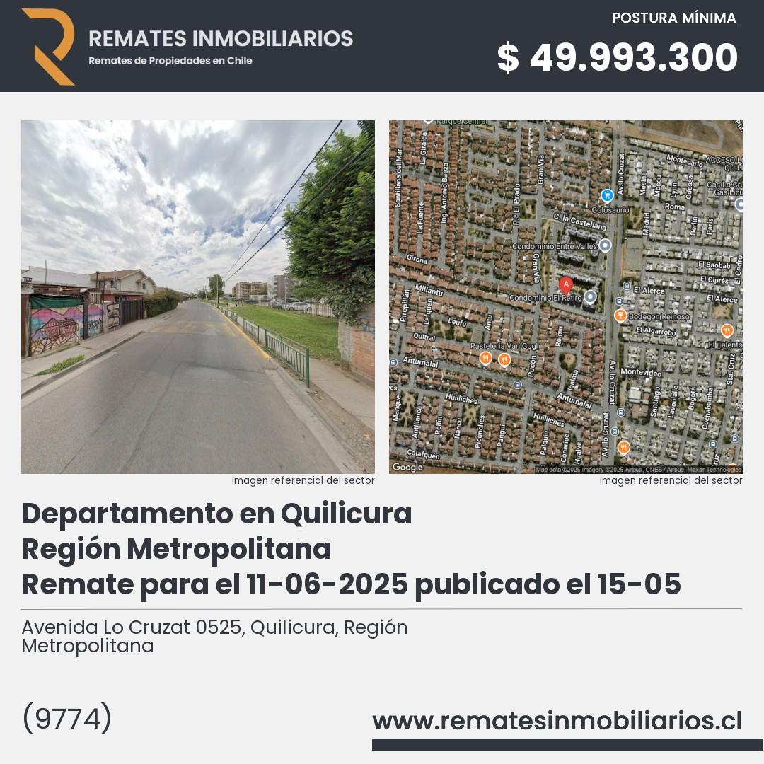 Imagen ficha Avenida Lo Cruzat 0525, Quilicura, Región Metropolitana