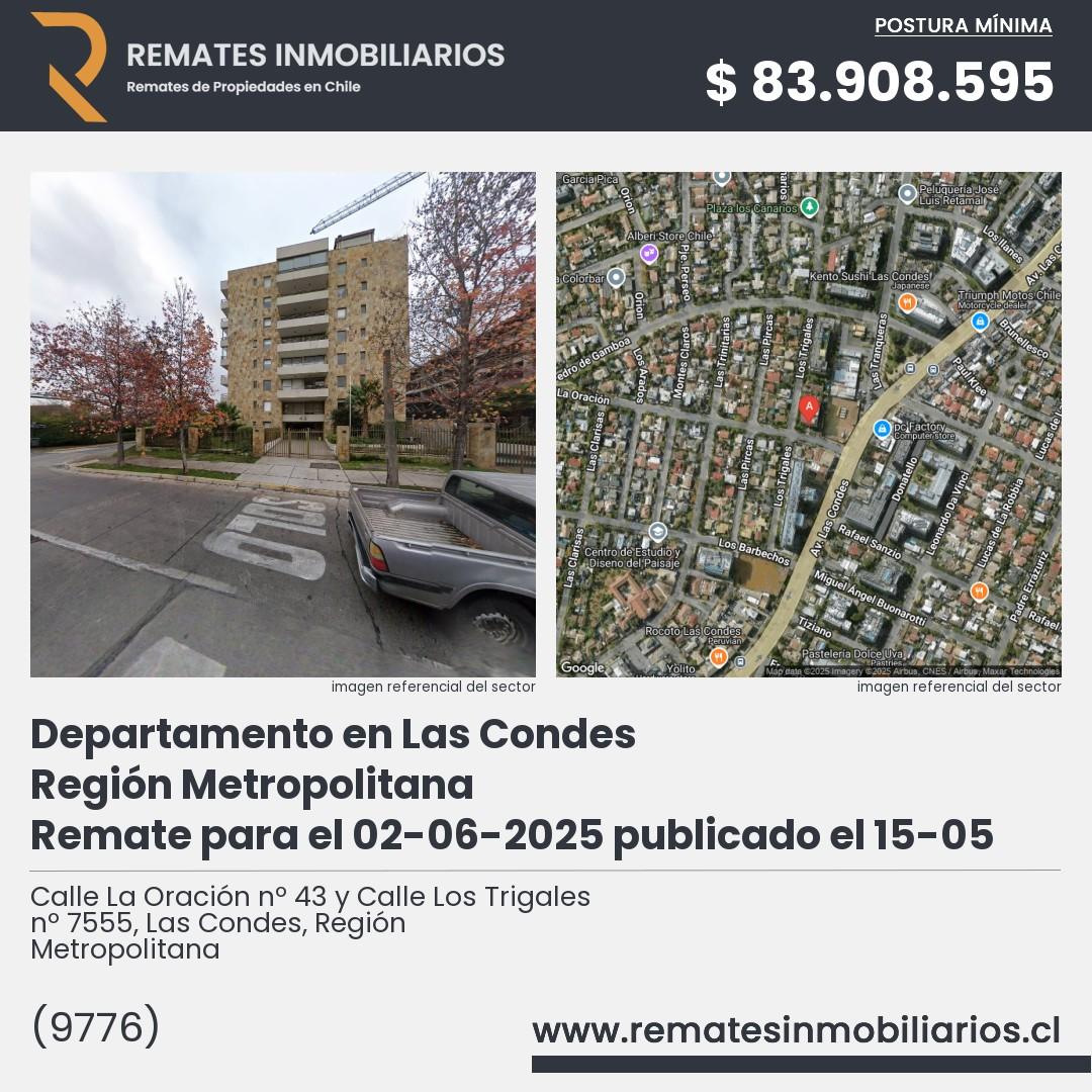 Imagen ficha Calle La Oración nº 43 y Calle Los Trigales nº 7555, Las Condes, Región Metropolitana