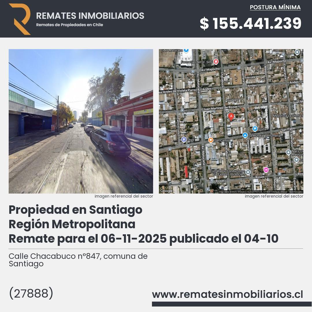 Imagen ficha Calle Chacabuco n°847, comuna de Santiago