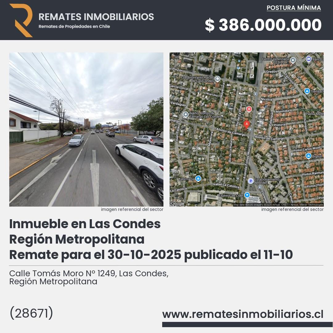 Imagen ficha Calle Tomás Moro Nº 1249, Las Condes, Región Metropolitana