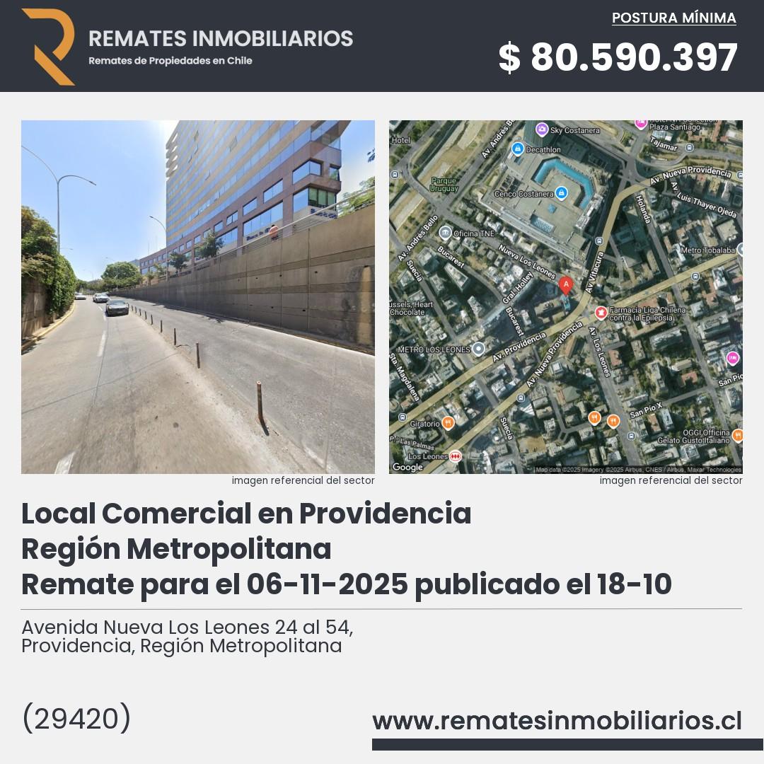 Imagen ficha Avenida Nueva Los Leones 24 al 54, Providencia, Región Metropolitana