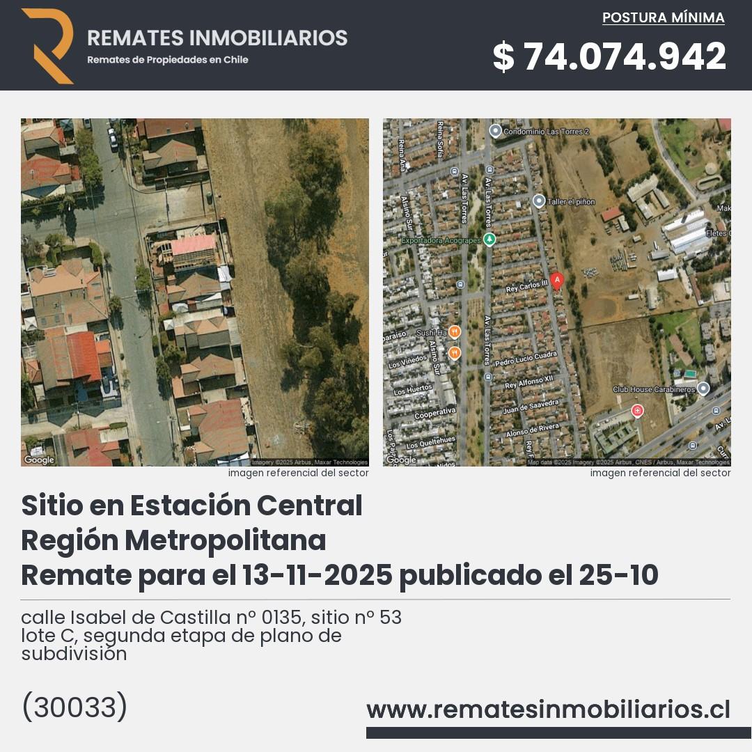 Imagen ficha calle Isabel de Castilla nº 0135, sitio nº 53 lote C, segunda etapa de plano de subdivisión