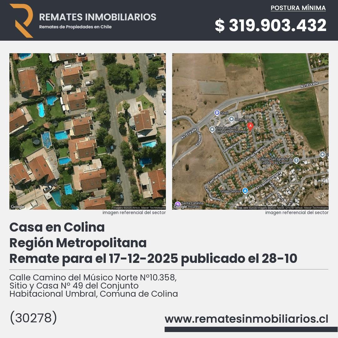 Imagen ficha Calle Camino del Músico Norte Nº10.358, Sitio y Casa Nº 49 del Conjunto Habitacional Umbral, Comuna de Colina