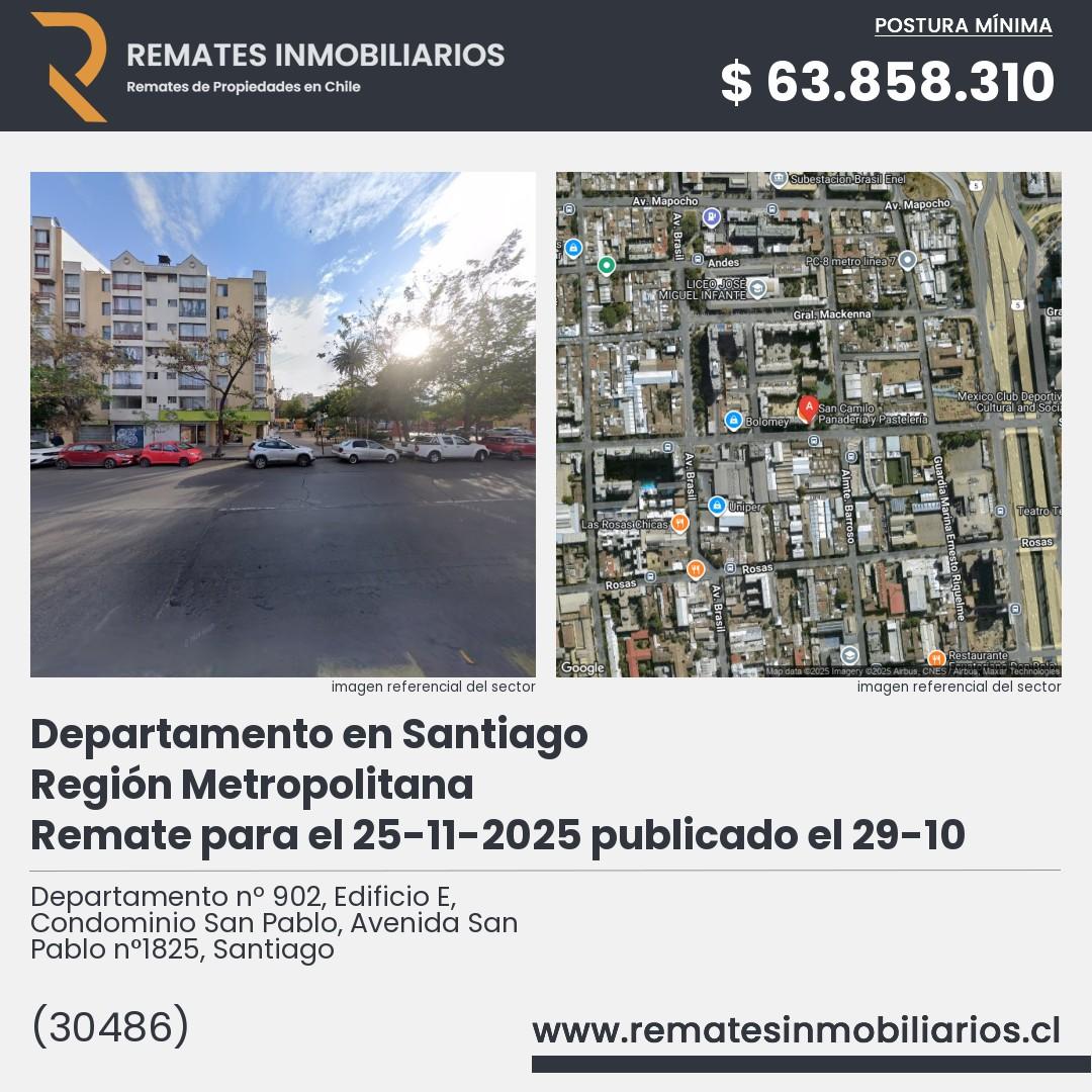 Imagen ficha Departamento nº 902, Edificio E, Condominio San Pablo, Avenida San Pablo n°1825, Santiago