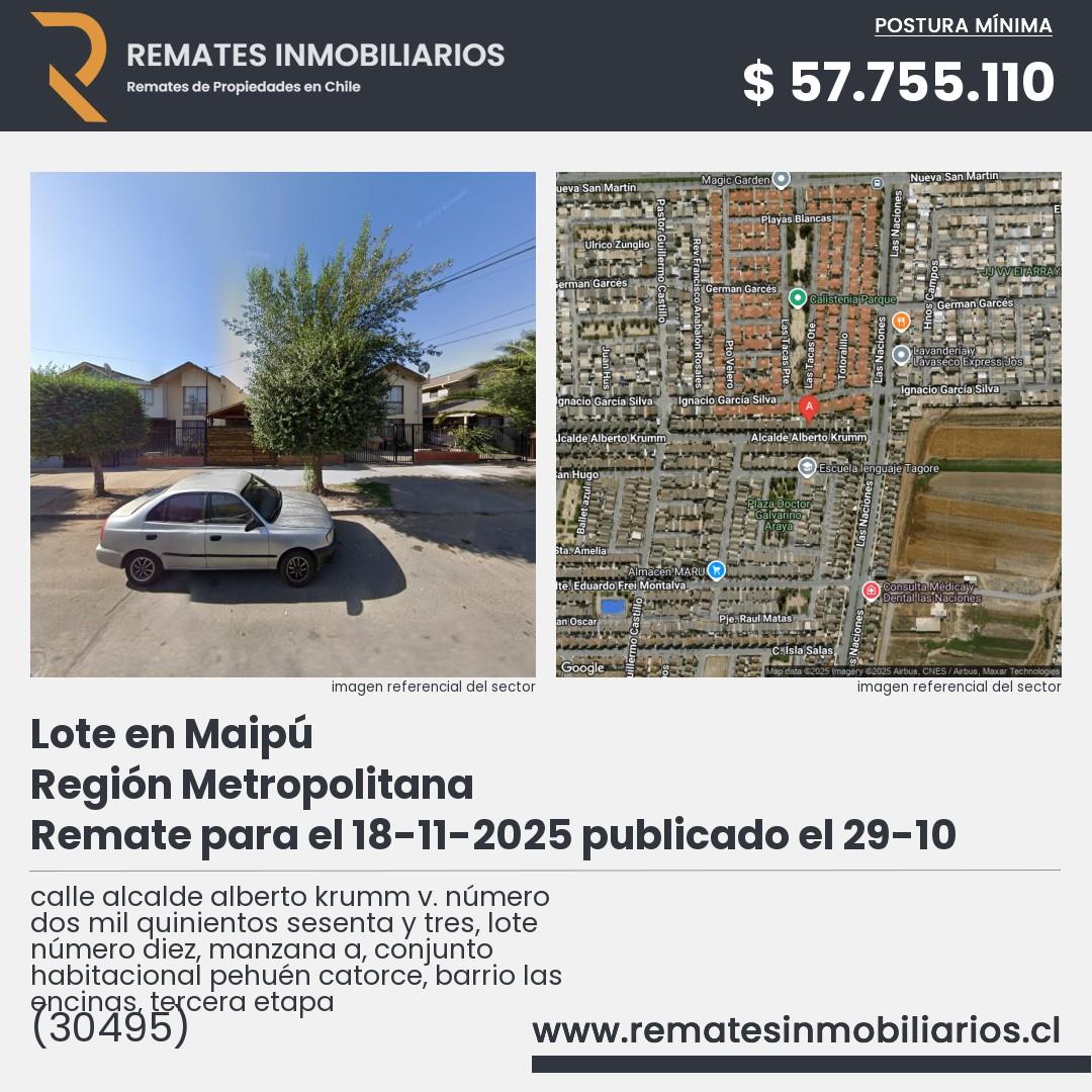 Imagen ficha calle alcalde alberto krumm v. número dos mil quinientos sesenta y tres, lote número diez, manzana a, conjunto habitacional pehuén catorce, barrio las encinas, tercera etapa