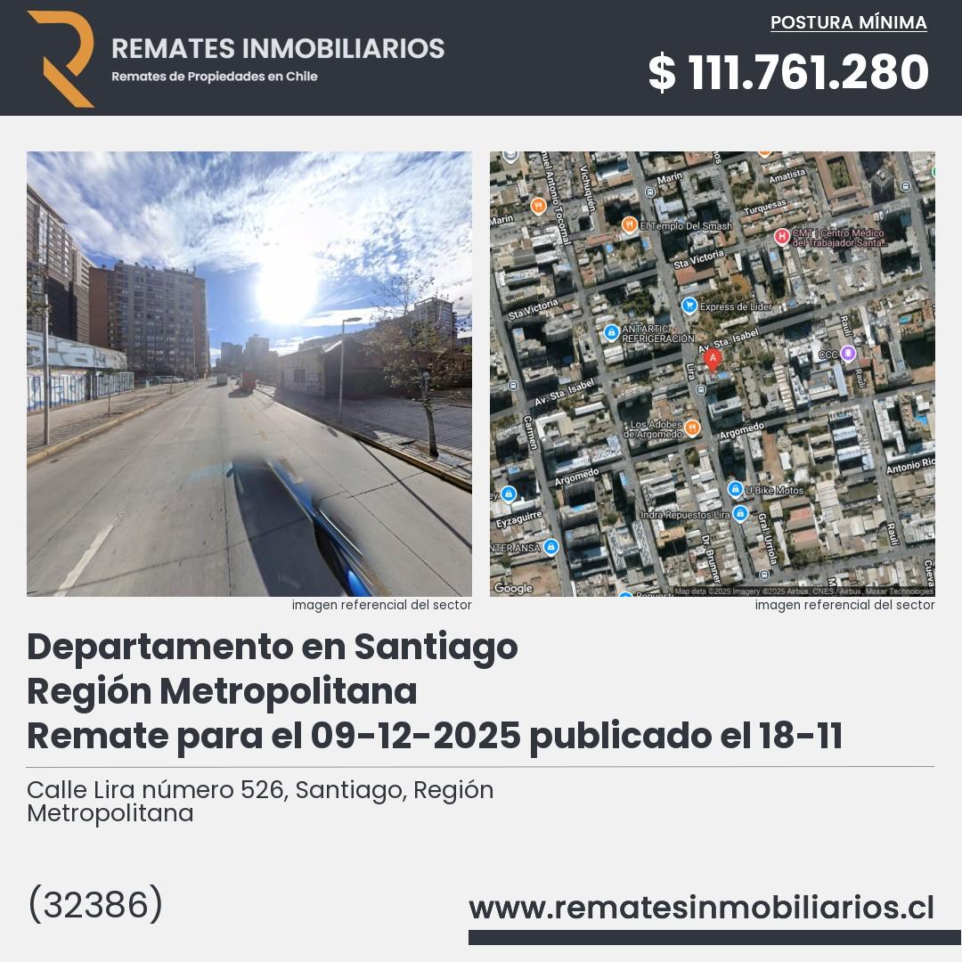 Imagen ficha Calle Lira número 526, Santiago, Región Metropolitana