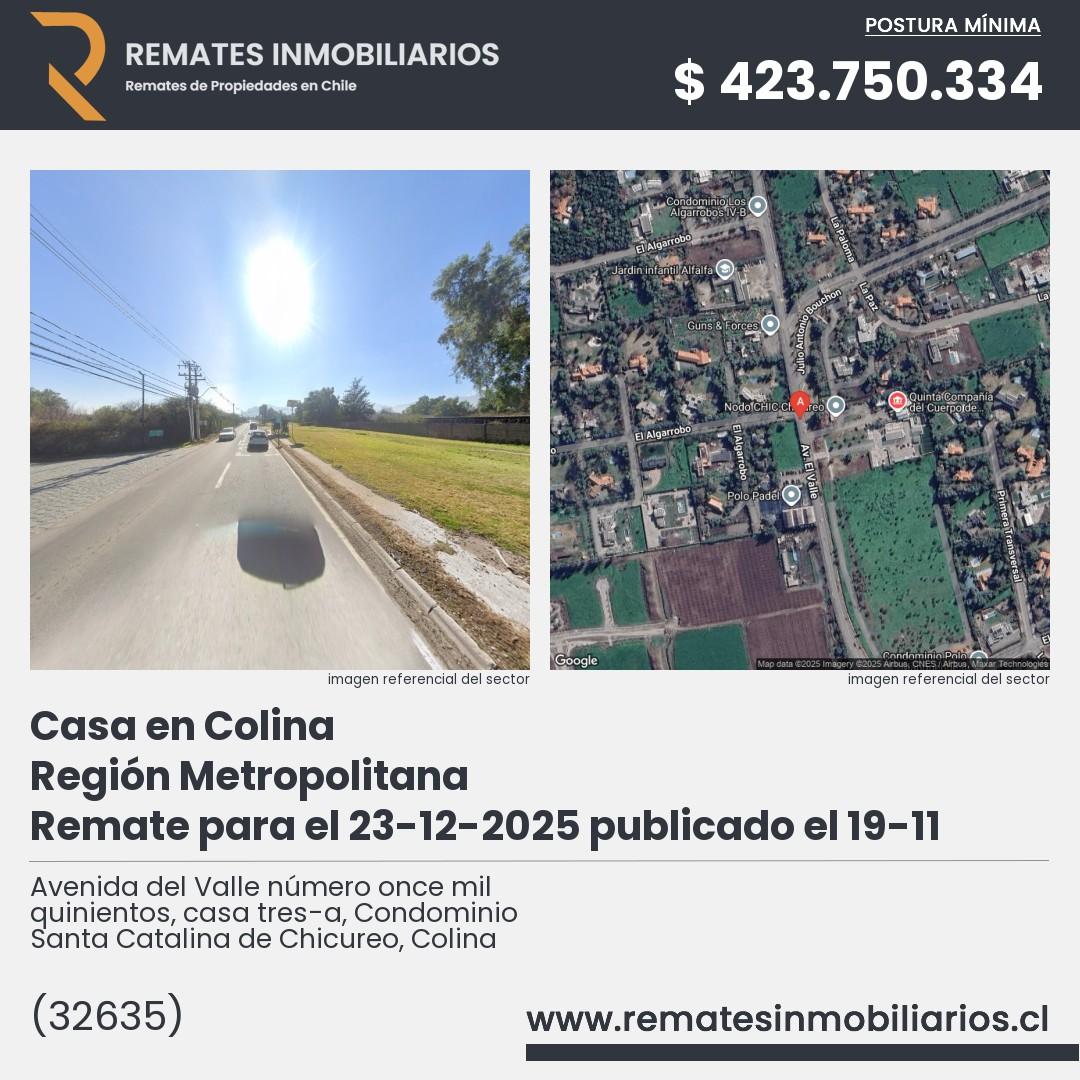 Imagen ficha Avenida del Valle número once mil quinientos, casa tres-a, Condominio Santa Catalina de Chicureo, Colina