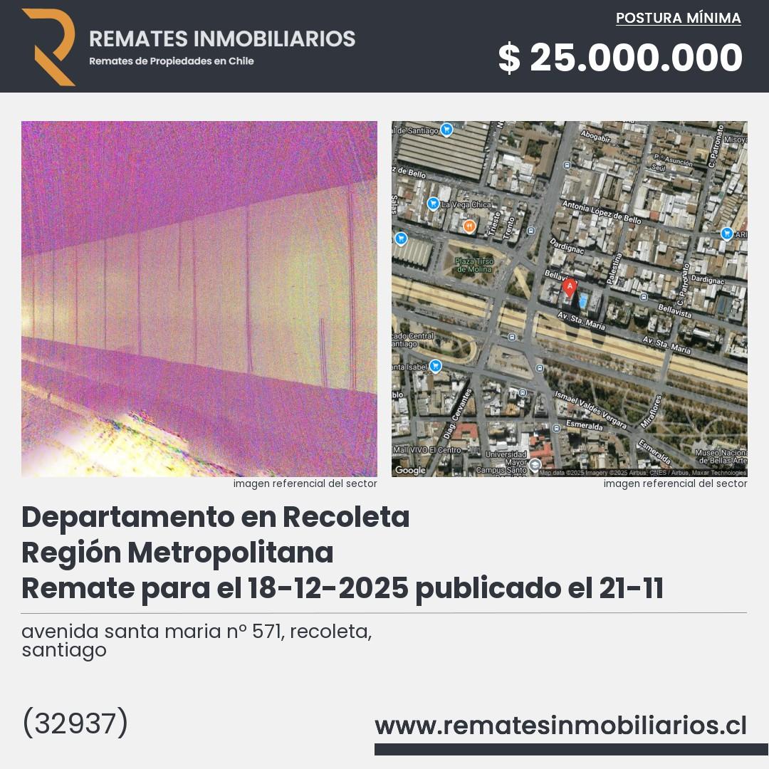 Imagen ficha avenida santa maria nº 571, recoleta, santiago