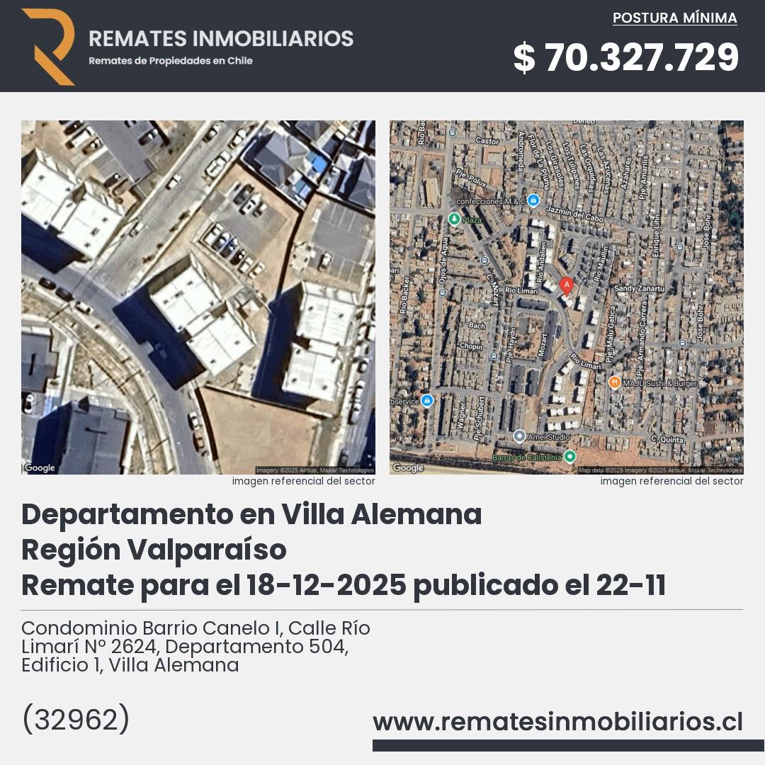 Imagen ficha Condominio Barrio Canelo I, Calle Río Limarí Nº 2624, Departamento 504, Edificio 1, Villa Alemana