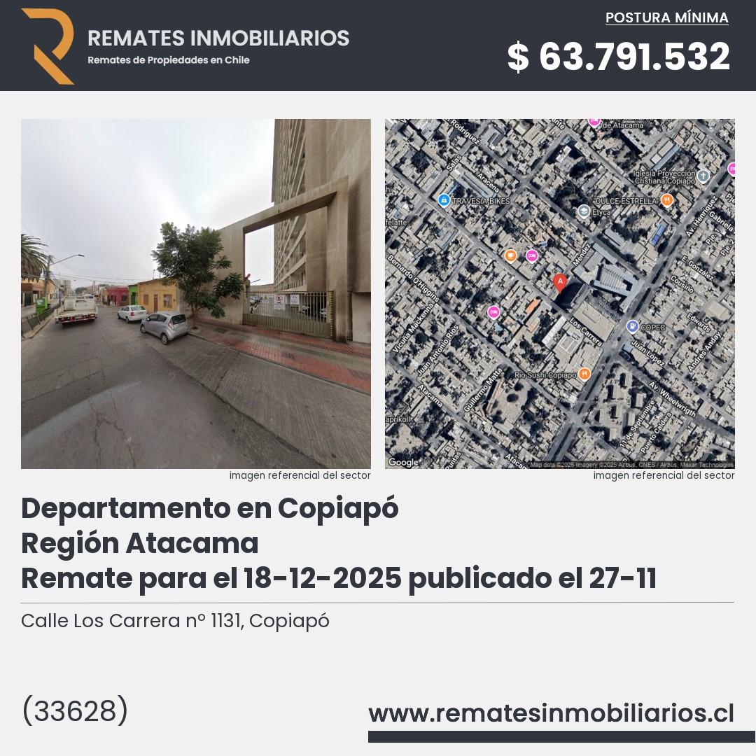 Imagen ficha Calle Los Carrera nº 1131, Copiapó