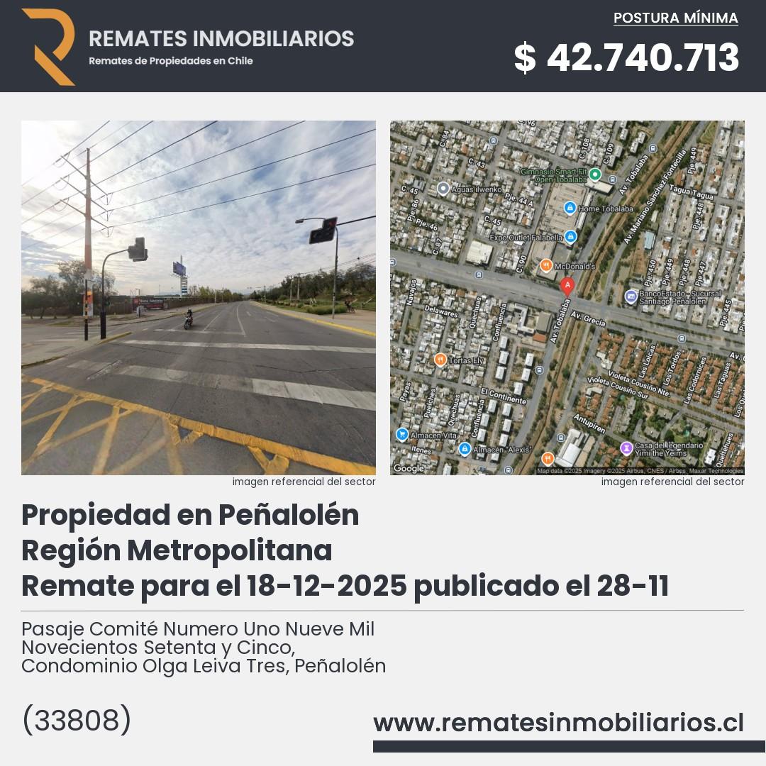 Imagen ficha Pasaje Comité Numero Uno Nueve Mil Novecientos Setenta y Cinco, Condominio Olga Leiva Tres, Peñalolén