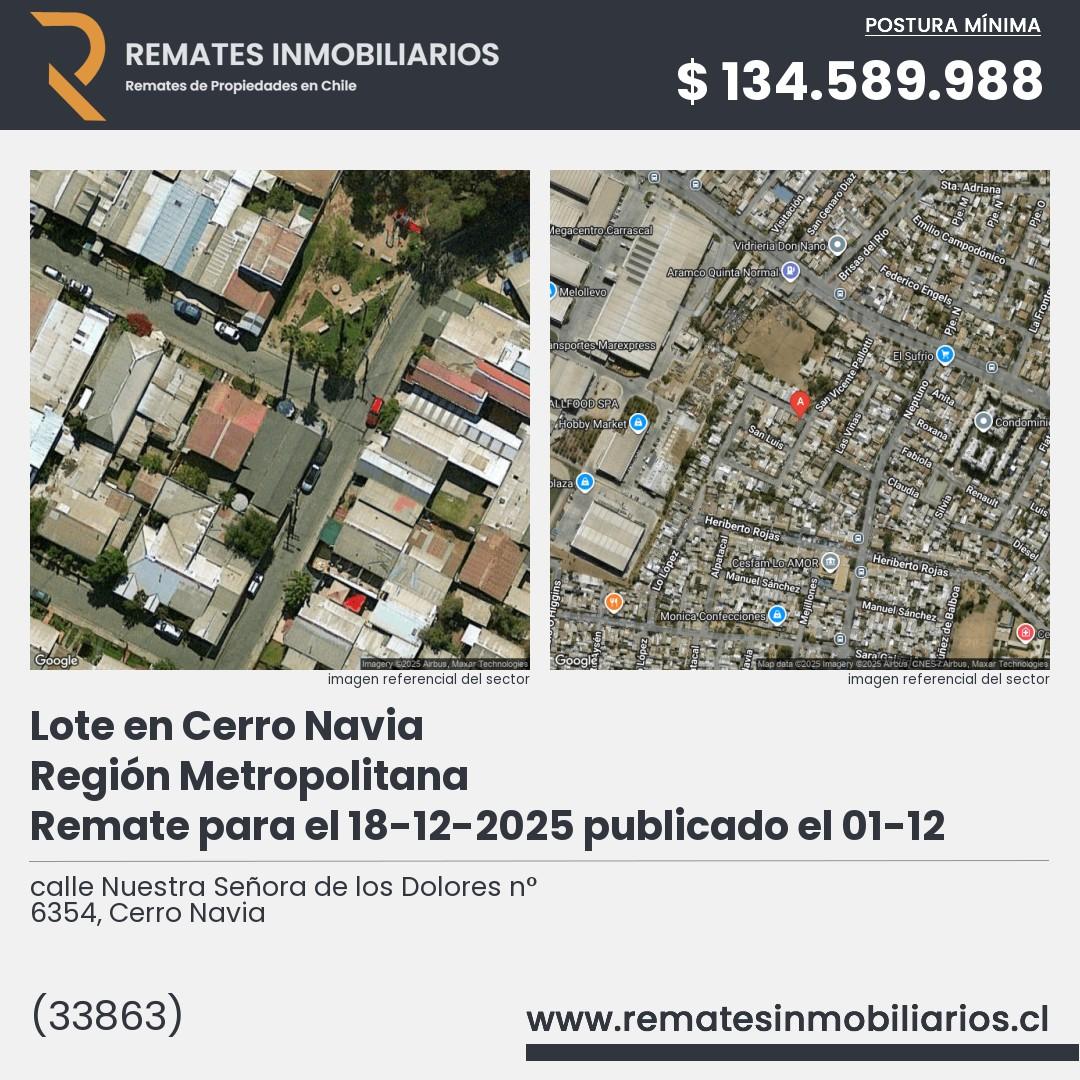 Imagen ficha calle Nuestra Señora de los Dolores n° 6354, Cerro Navia