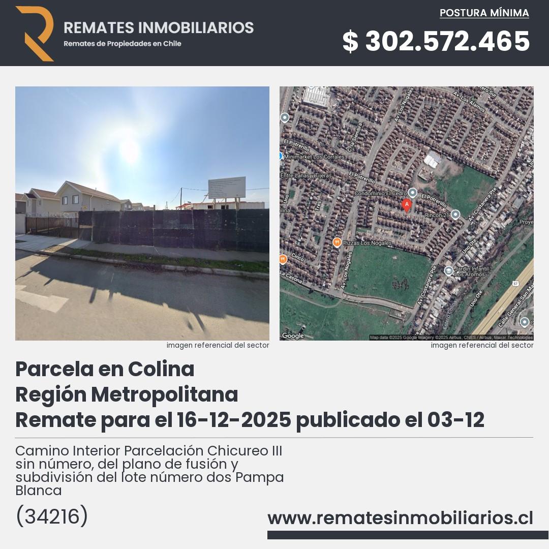 Imagen ficha Camino Interior Parcelación Chicureo III sin número, del plano de fusión y subdivisión del lote número dos Pampa Blanca