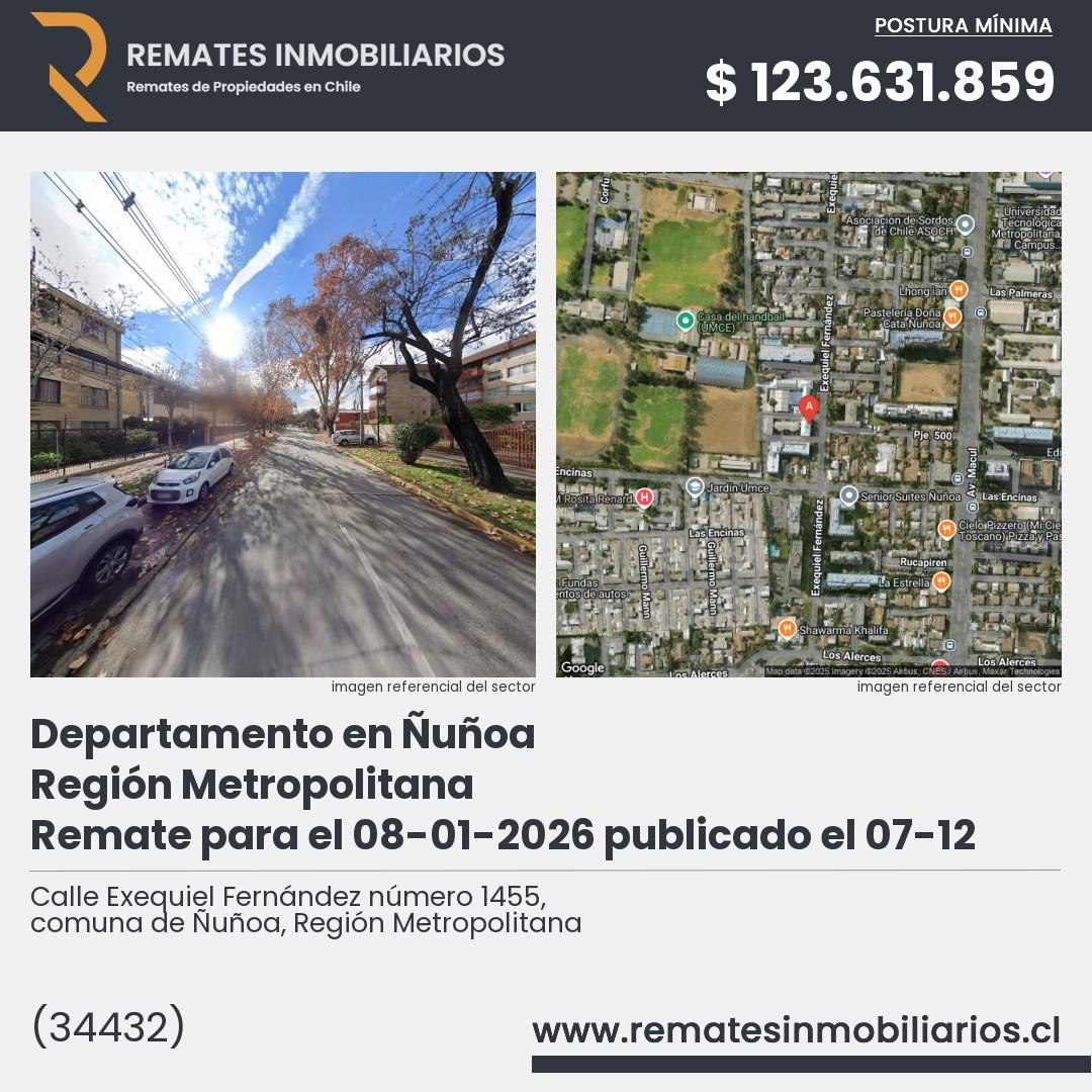 Imagen ficha Calle Exequiel Fernández número 1455, comuna de Ñuñoa, Región Metropolitana
