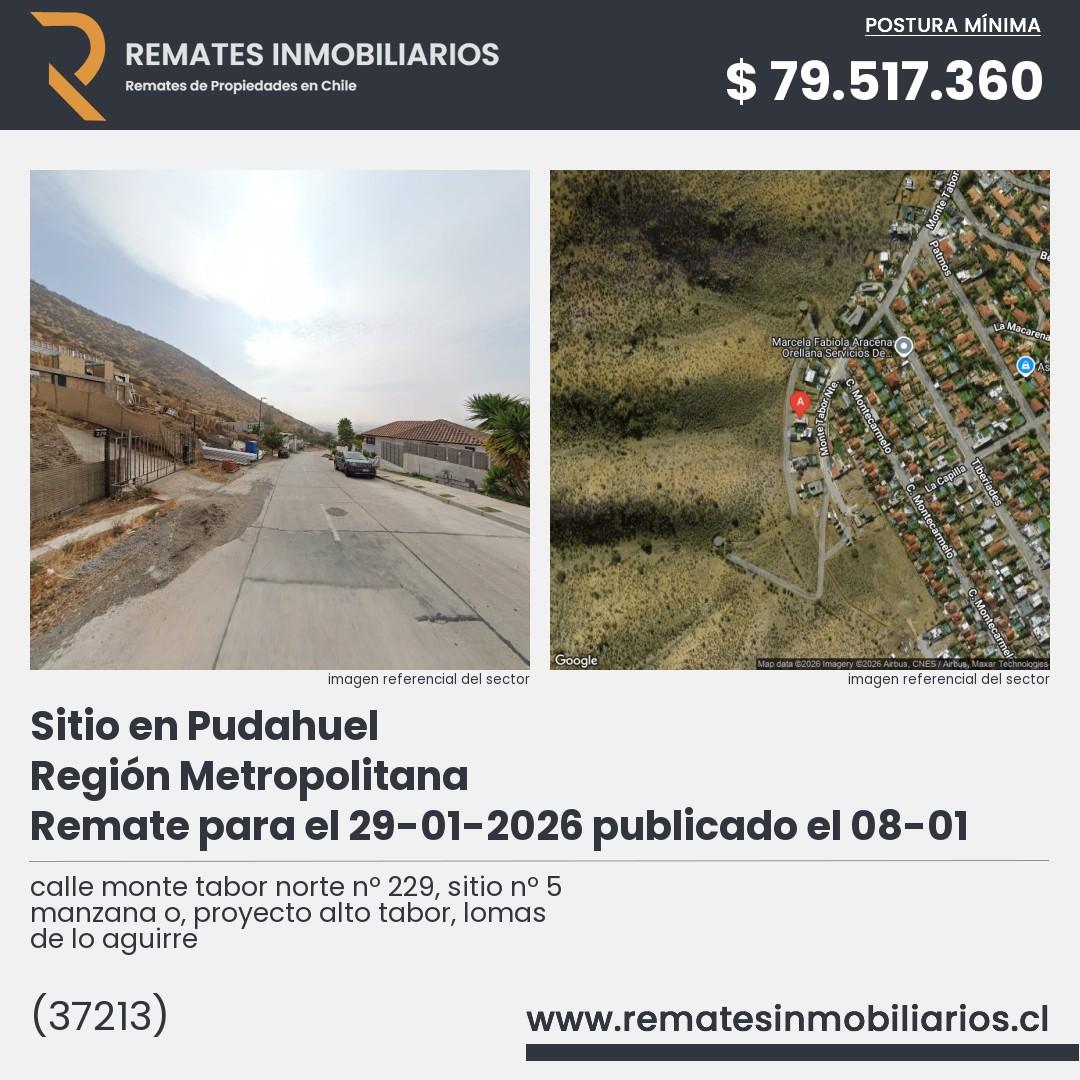 Imagen ficha calle monte tabor norte nº 229, sitio nº 5 manzana o, proyecto alto tabor, lomas de lo aguirre