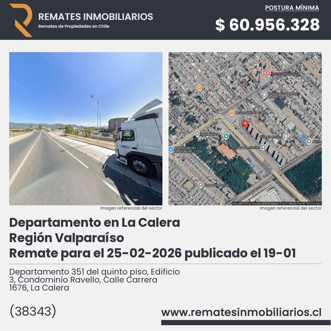 Imagen ficha Departamento 351 del quinto piso, Edificio 3, Condominio Ravello, Calle Carrera 1676, La Calera