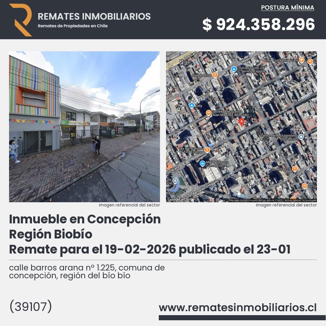 Imagen ficha calle barros arana nº 1.225, comuna de concepción, región del bío bío