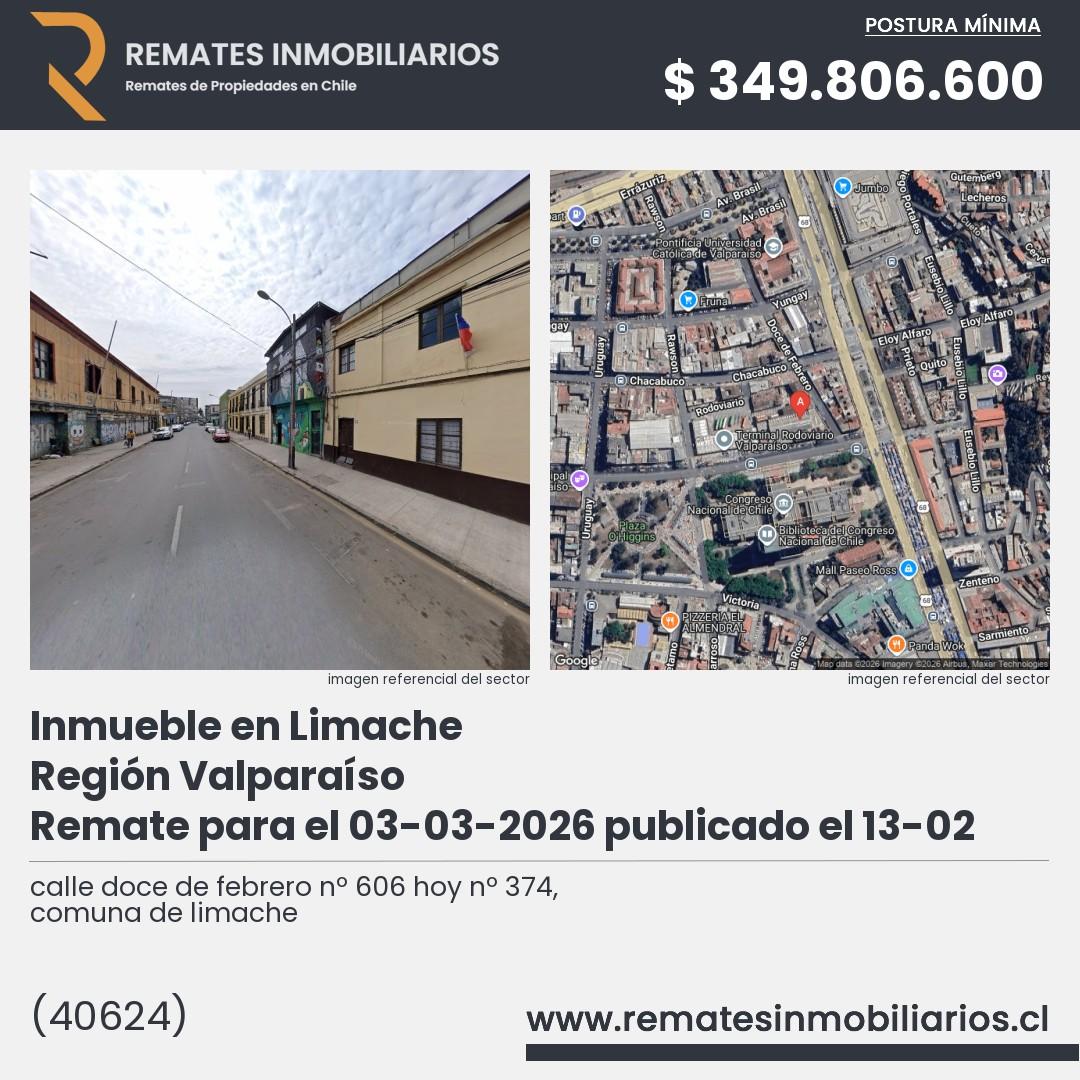 Imagen ficha calle doce de febrero nº 606 hoy nº 374, comuna de limache