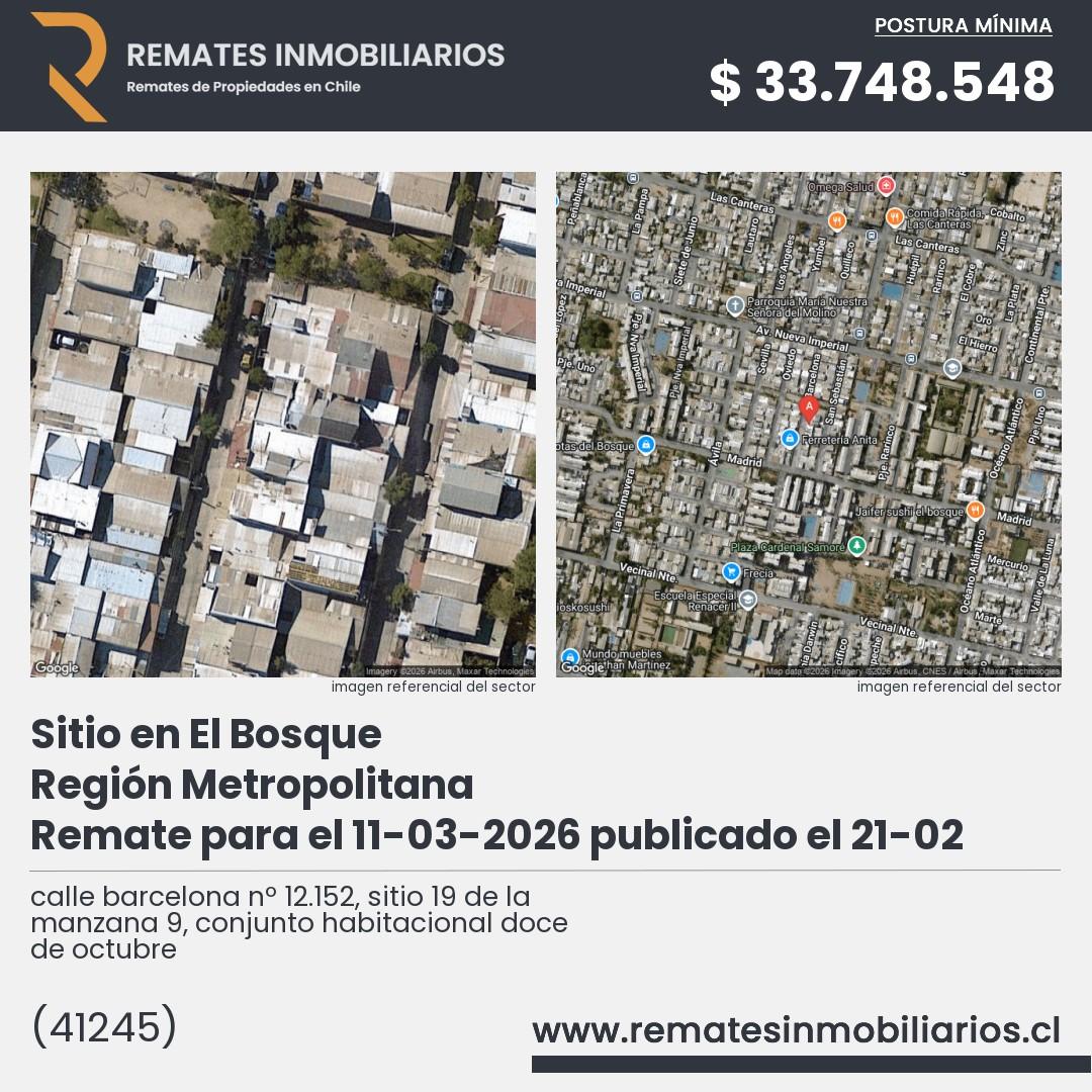 Imagen ficha calle barcelona nº 12.152, sitio 19 de la manzana 9, conjunto habitacional doce de octubre