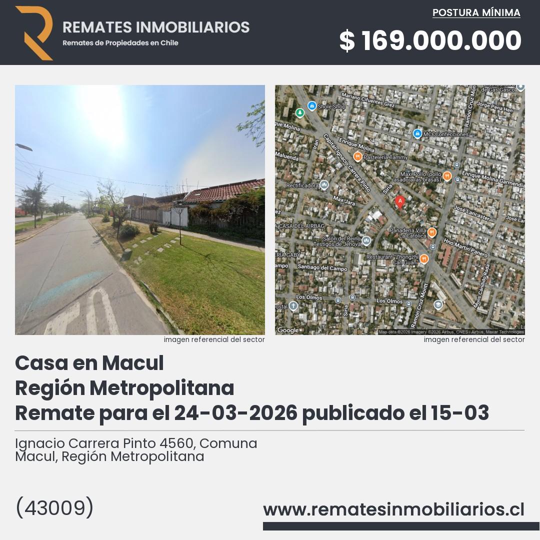 Imagen ficha Ignacio Carrera Pinto 4560, Comuna Macul, Región Metropolitana