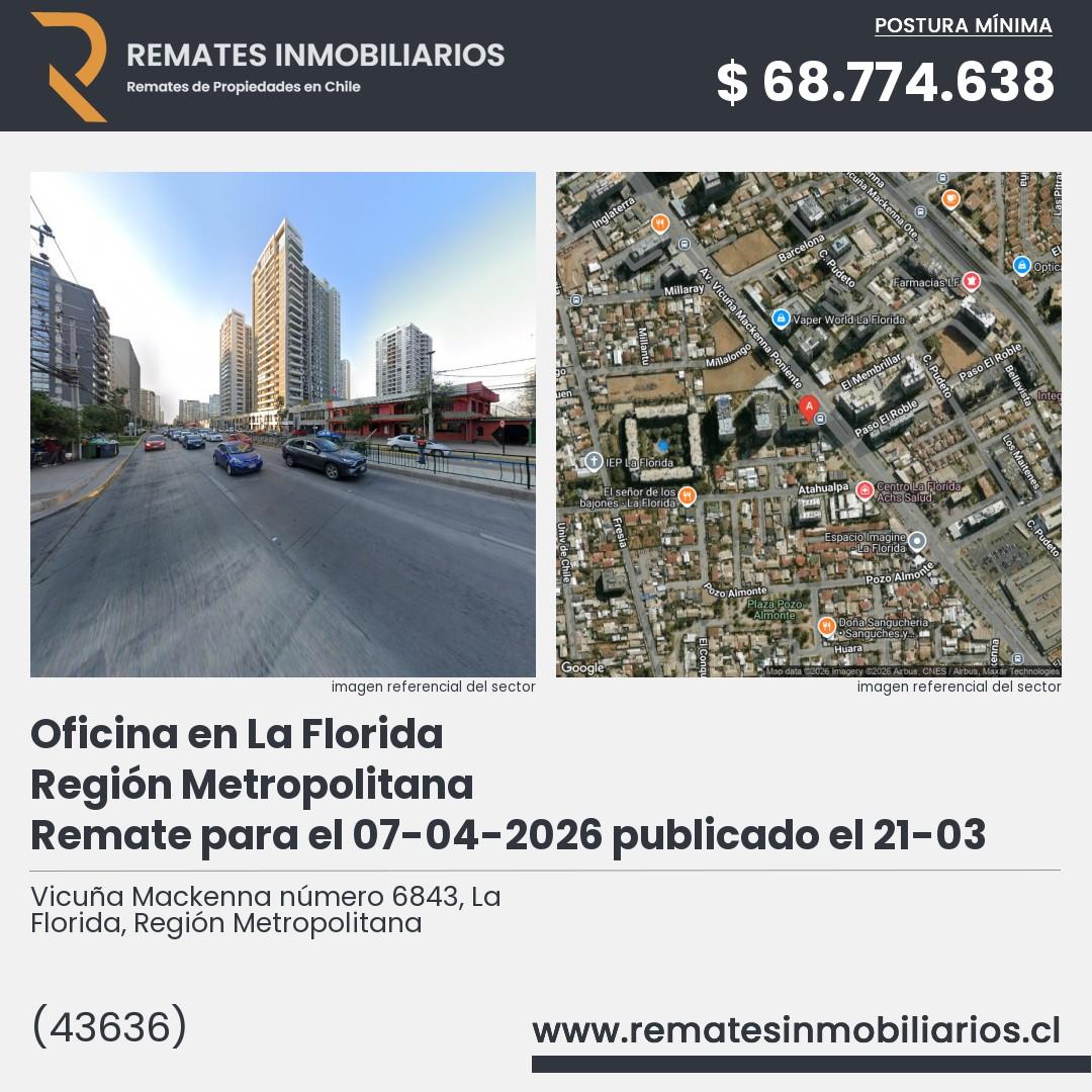 Imagen ficha Vicuña Mackenna número 6843, La Florida, Región Metropolitana