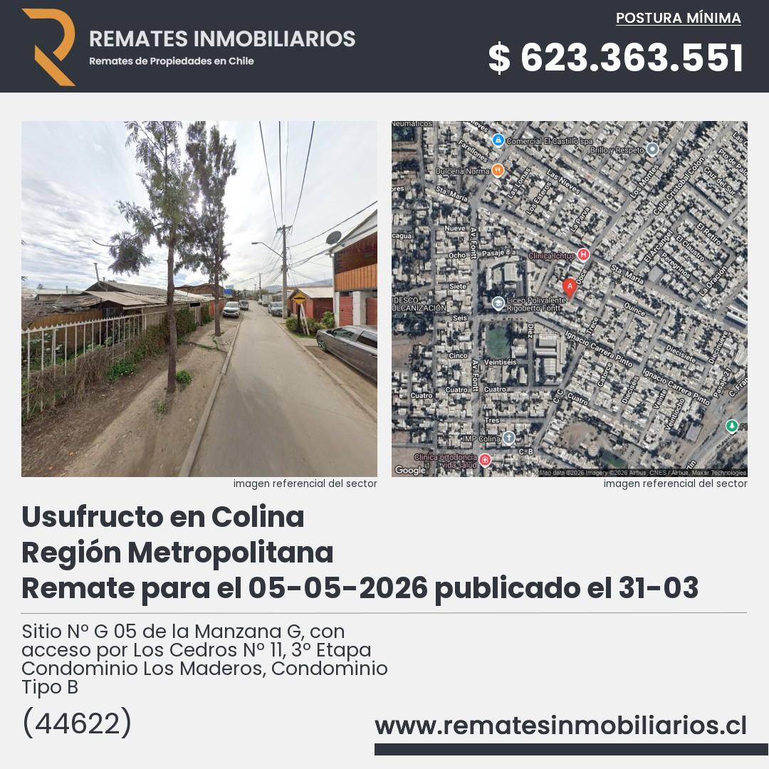 Imagen ficha Sitio Nº G 05 de la Manzana G, con acceso por Los Cedros Nº 11, 3º Etapa Condominio Los Maderos, Condominio Tipo B