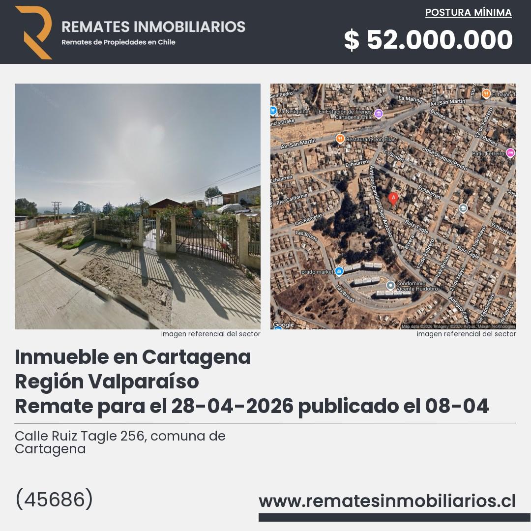 Imagen ficha Calle Ruiz Tagle 256, comuna de Cartagena