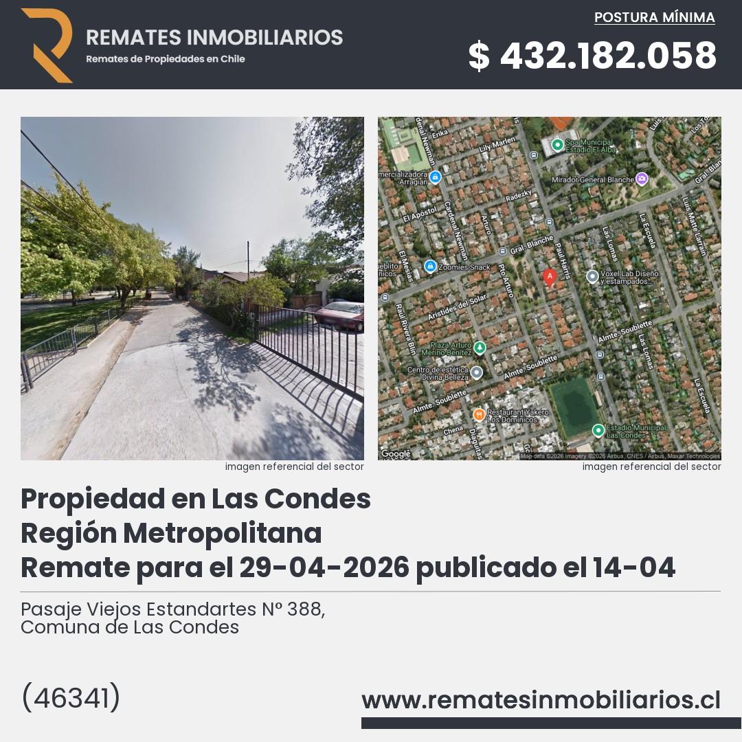 Imagen ficha Pasaje Viejos Estandartes N° 388, Comuna de Las Condes