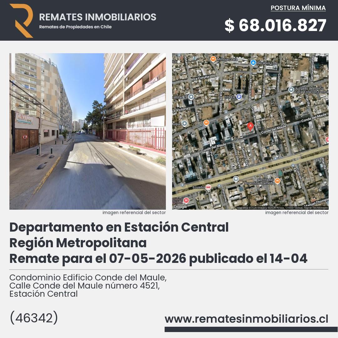 Imagen ficha Condominio Edificio Conde del Maule, Calle Conde del Maule número 4521, Estación Central