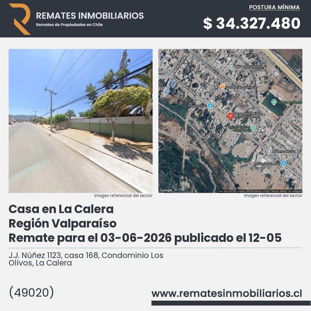 Imagen ficha J.J. Núñez 1123, casa 168, Condominio Los Olivos, La Calera