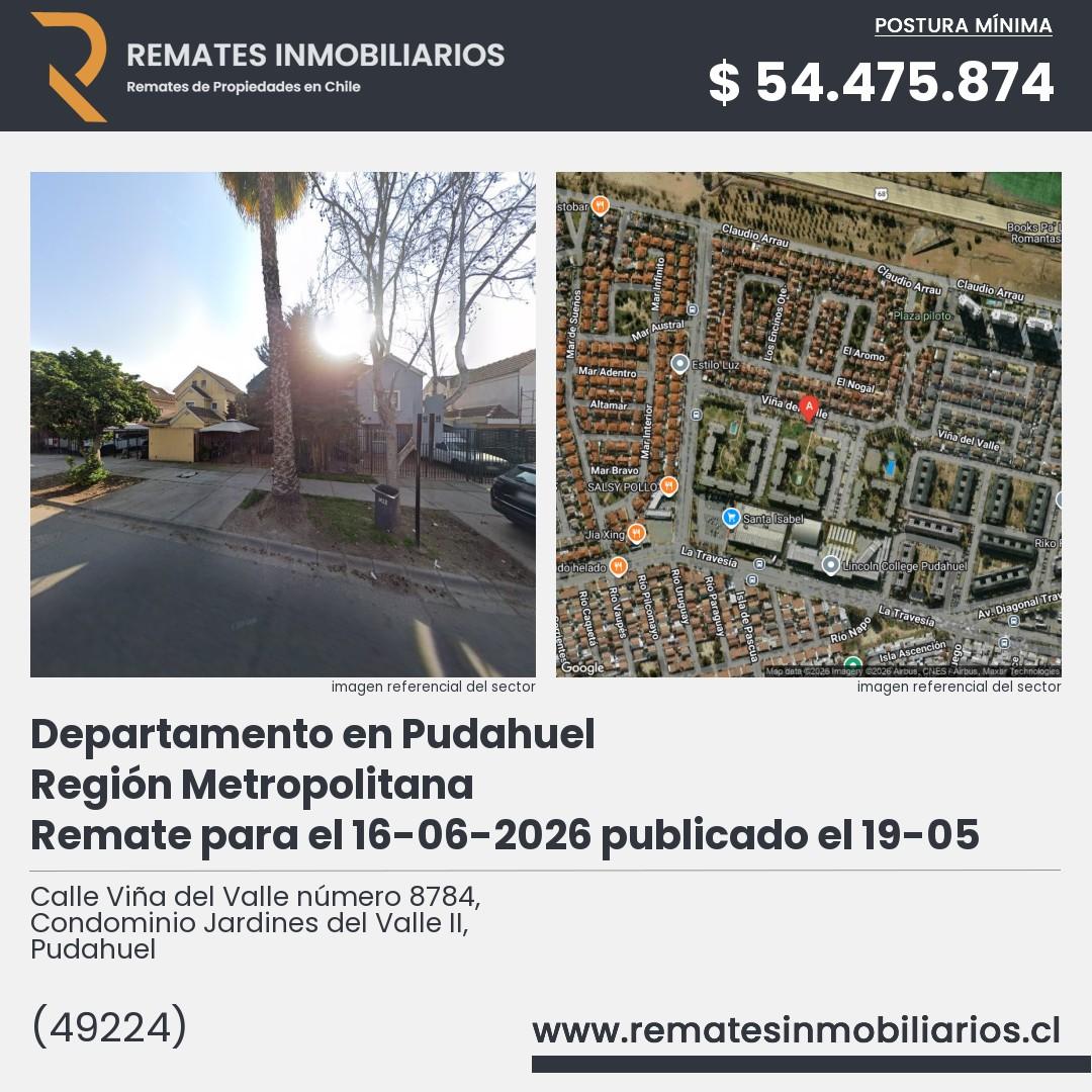 Imagen ficha Calle Viña del Valle número 8784, Condominio Jardines del Valle II, Pudahuel