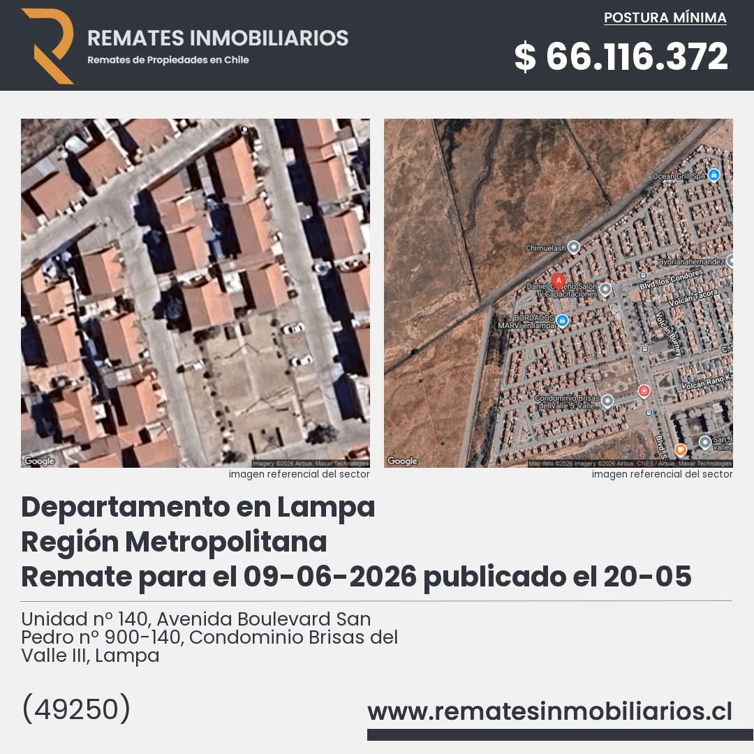 Imagen ficha Unidad nº 140, Avenida Boulevard San Pedro nº 900-140, Condominio Brisas del Valle III, Lampa