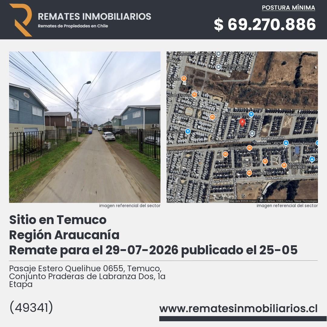 Imagen ficha Pasaje Estero Quelihue 0655, Temuco, Conjunto Praderas de Labranza Dos, 1a Etapa