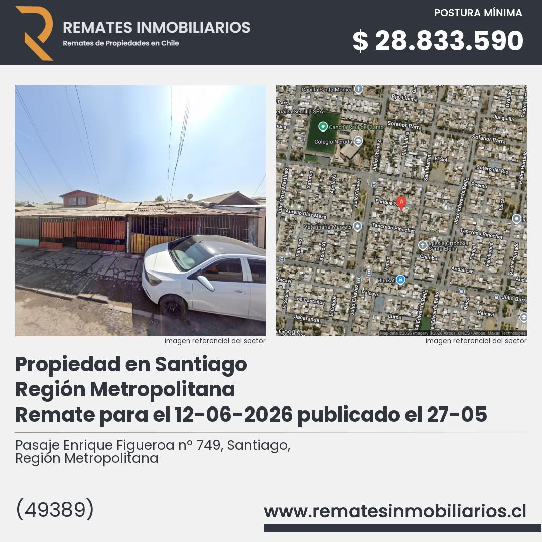 Imagen ficha Pasaje Enrique Figueroa nº 749, Santiago, Región Metropolitana