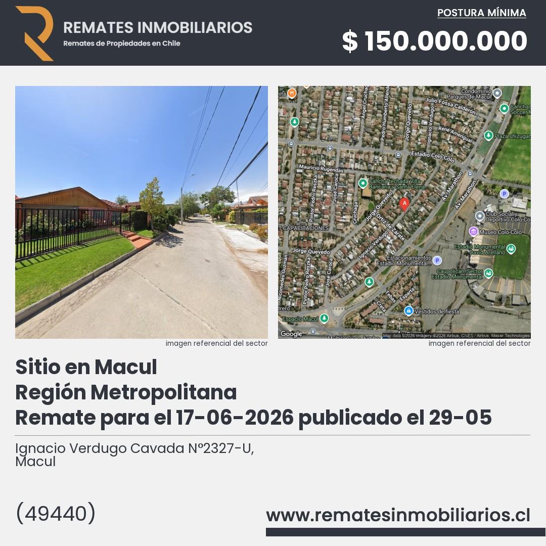 Imagen ficha Ignacio Verdugo Cavada N°2327-U, Macul