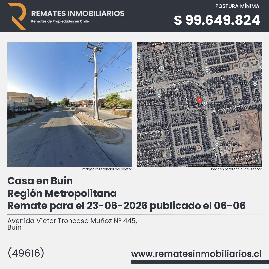 Imagen ficha Avenida Víctor Troncoso Muñoz Nº 445, Buin